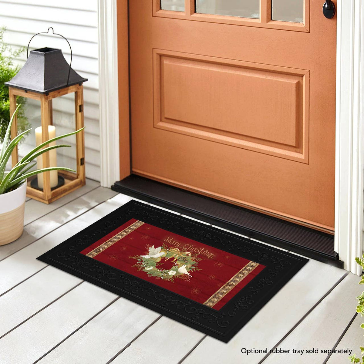 Christmas Peace Wreath Mini Mat