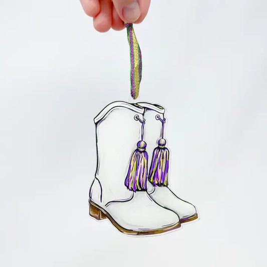 Majorette Marching Boots Mardi Gras Ornament - New Orleans