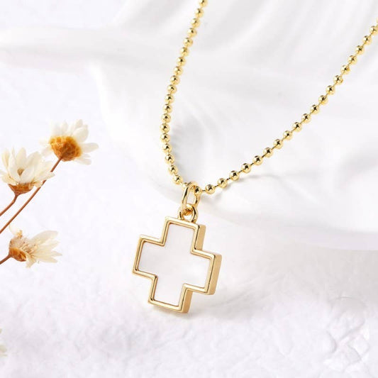 RHINESTONE PENDANT NECKLACE CROSS - The Season Boutique