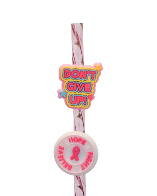 BELIEVE - HOPE - FIGHT Straw Charm