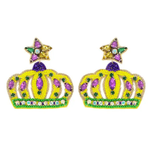 Queens Crown Beaded Earrings
