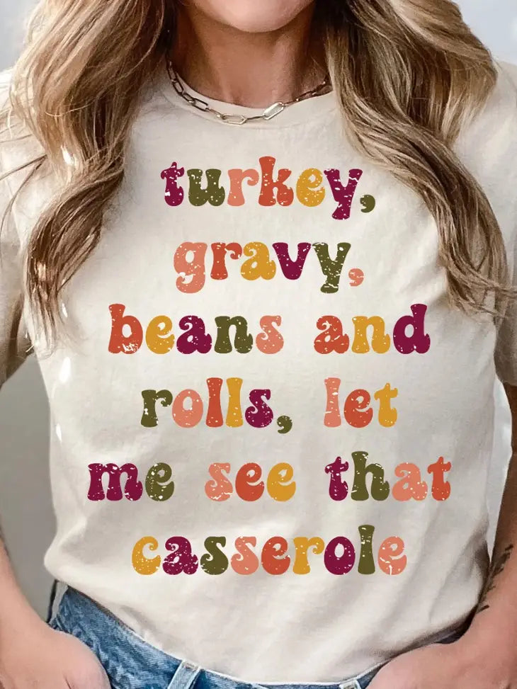 Turkey Gravy Beans and Rolls Tees