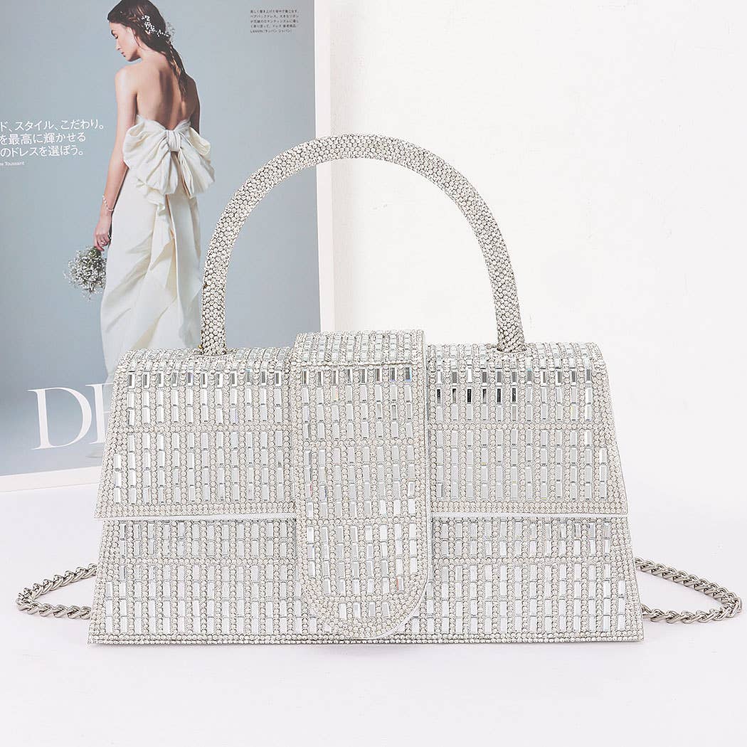 Rhinestone Party Clutch -gold