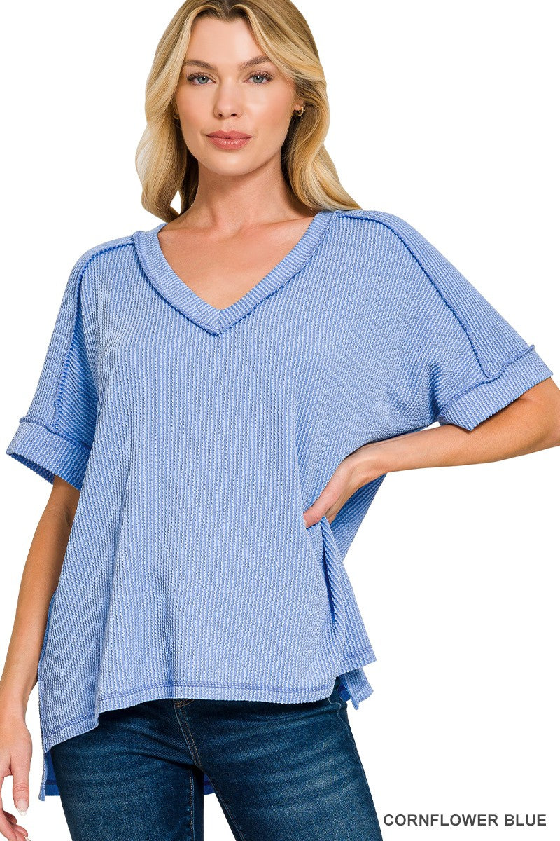 Raised Rib Hi-Low - The Season Boutique