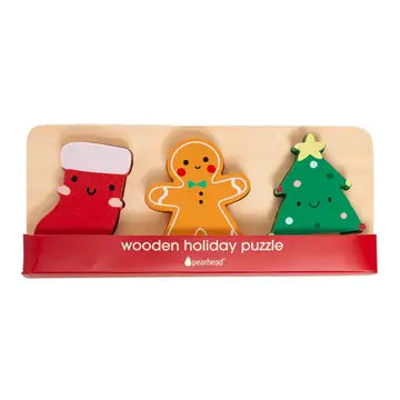 Christmas 3 Piece Wooden Holiday Puzzle