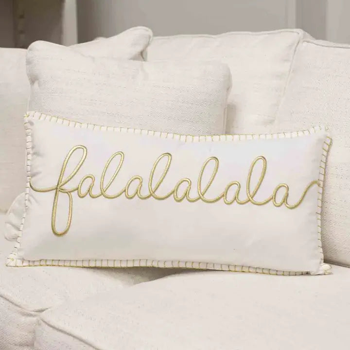 Falalalala Pillow Cream/Gold