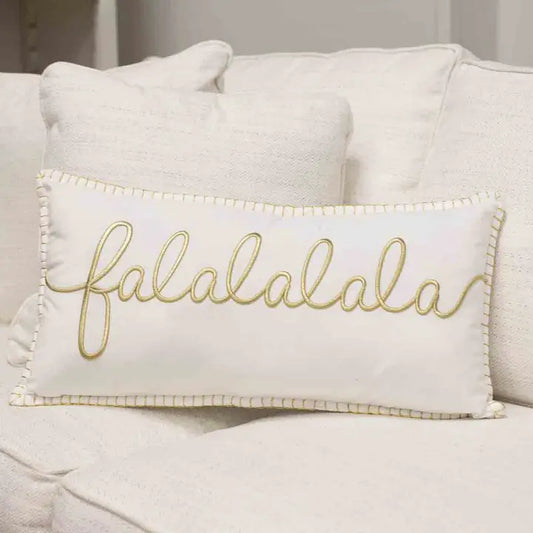 Falalalala Pillow Cream/Gold