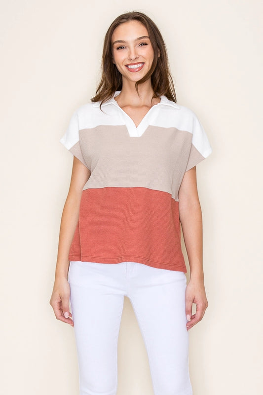 Colorblock Cloudy Knit Top