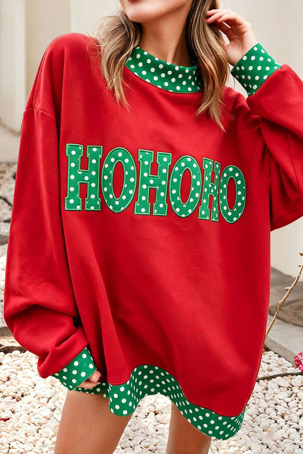 HOHOHO Mock Neck Sweatshirt