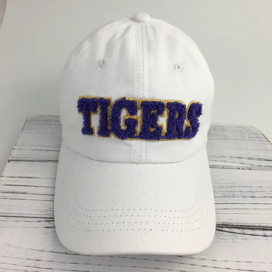 White Tigers Chenille Hat/Cap