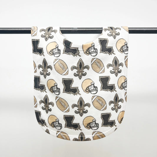 Louisiana Saints Football Baby Bib