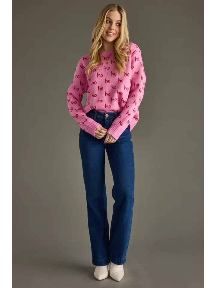 Pink Ho Ho Ho Sweater