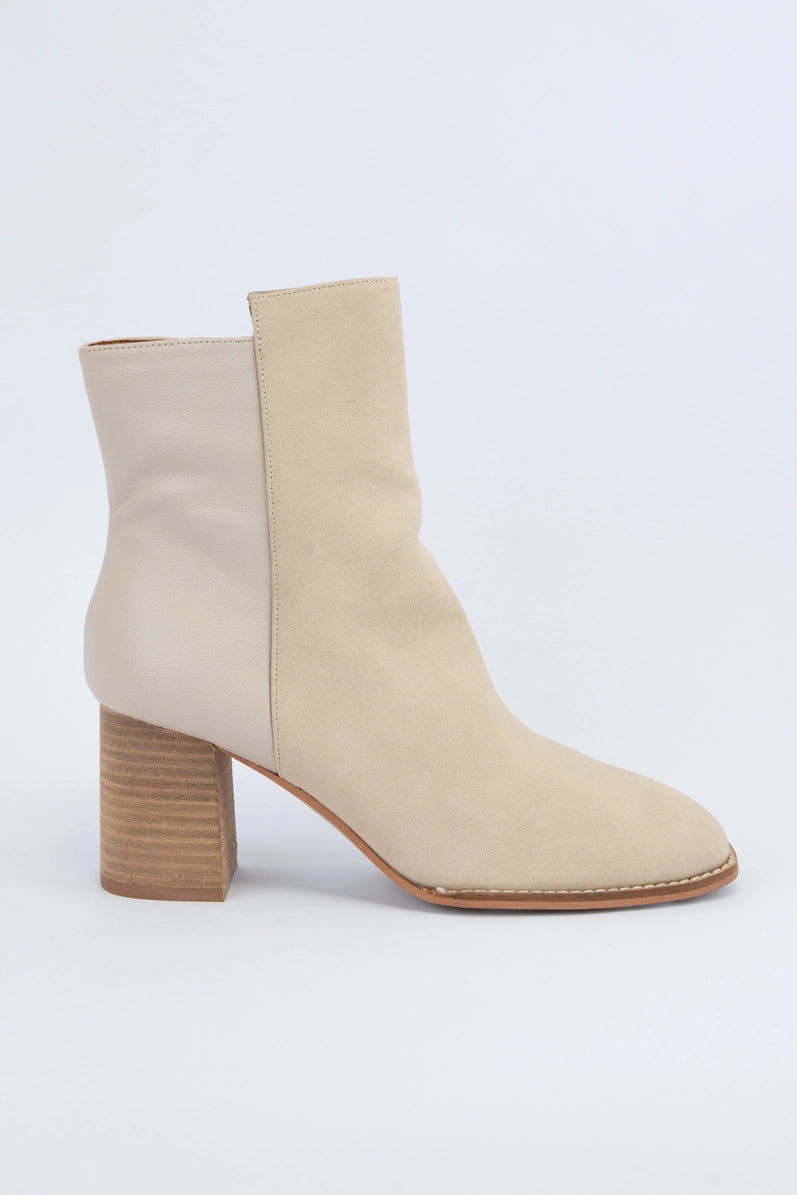 Two-Tone Ankle Booties