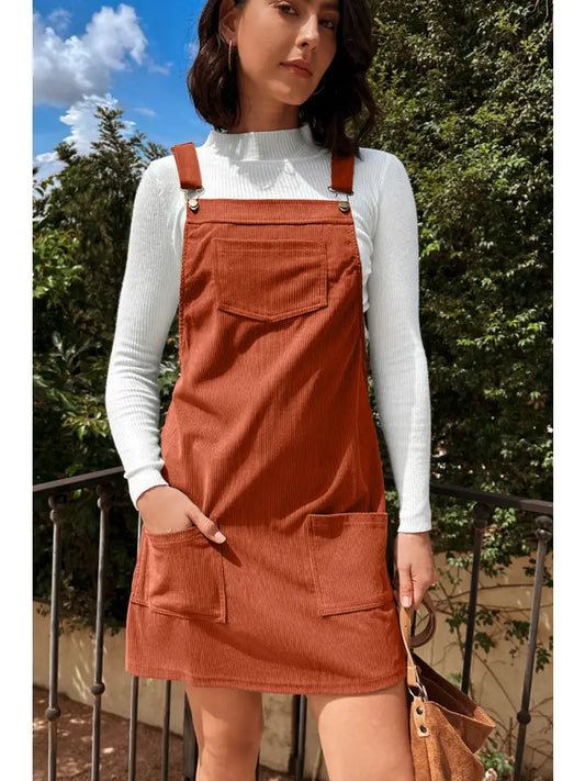 Corduroy Overall Dress