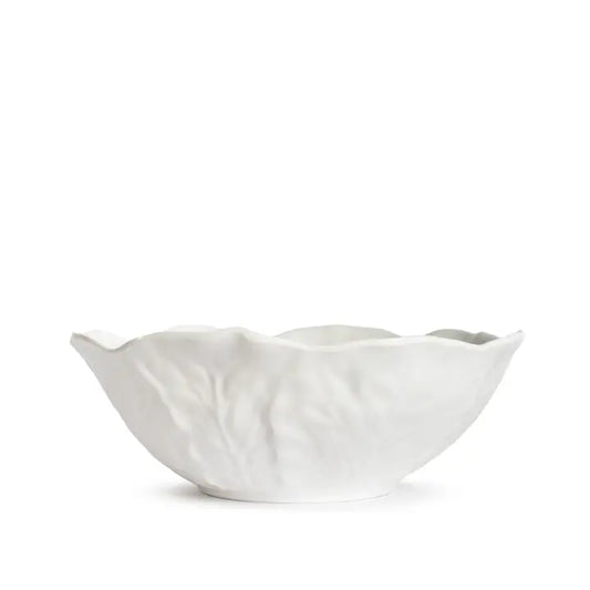 Cabbage Melamine Serving Bowl White 12.75x4.75