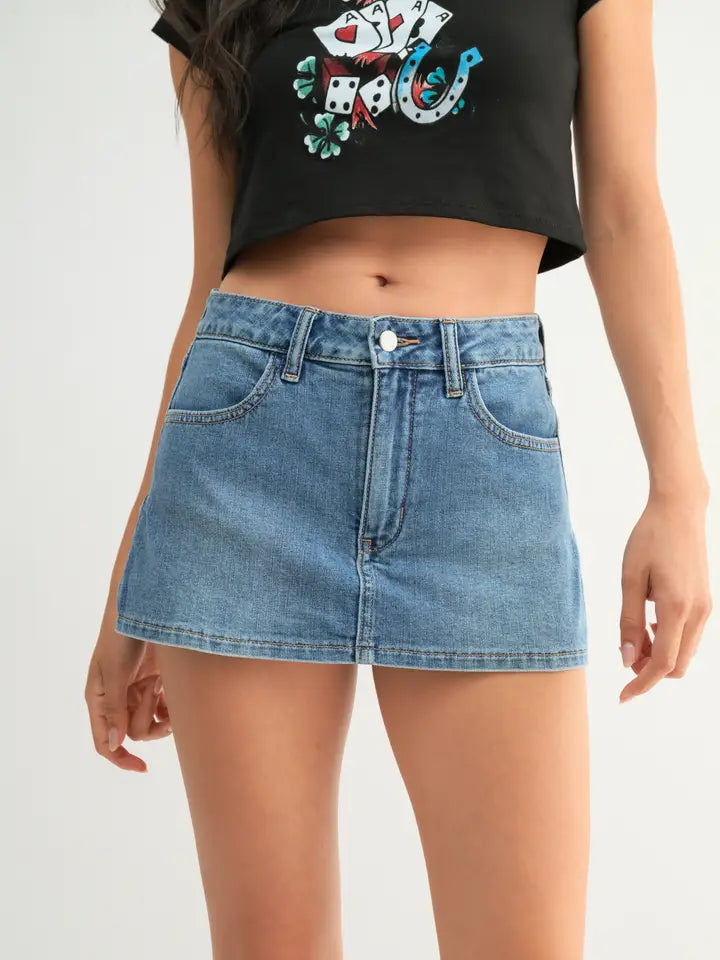 Denim Skort - The Season Boutique