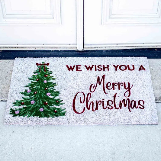 Noelle Tree Merry Christmas Coir Doormat