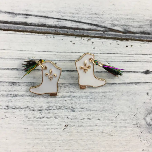 Marching Boot Post Earrings