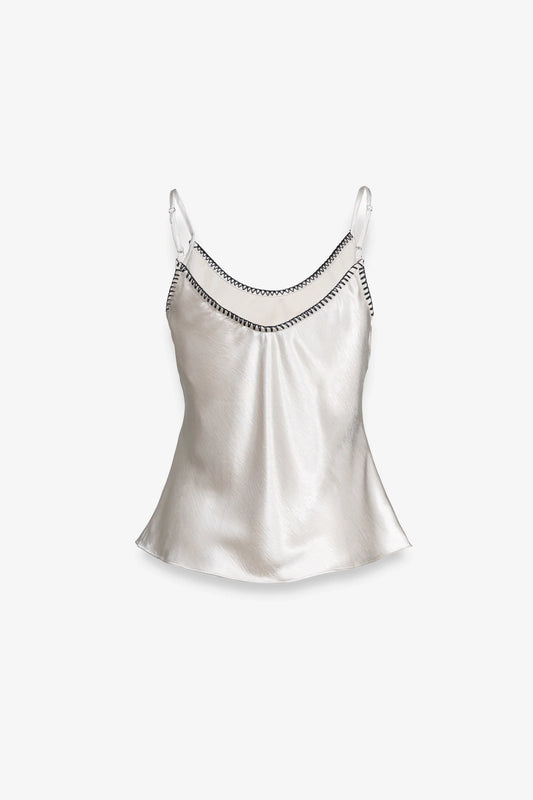 Whipstitch Satin Camisole