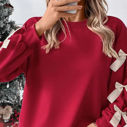 Bow Red Christmas Sweatshirt