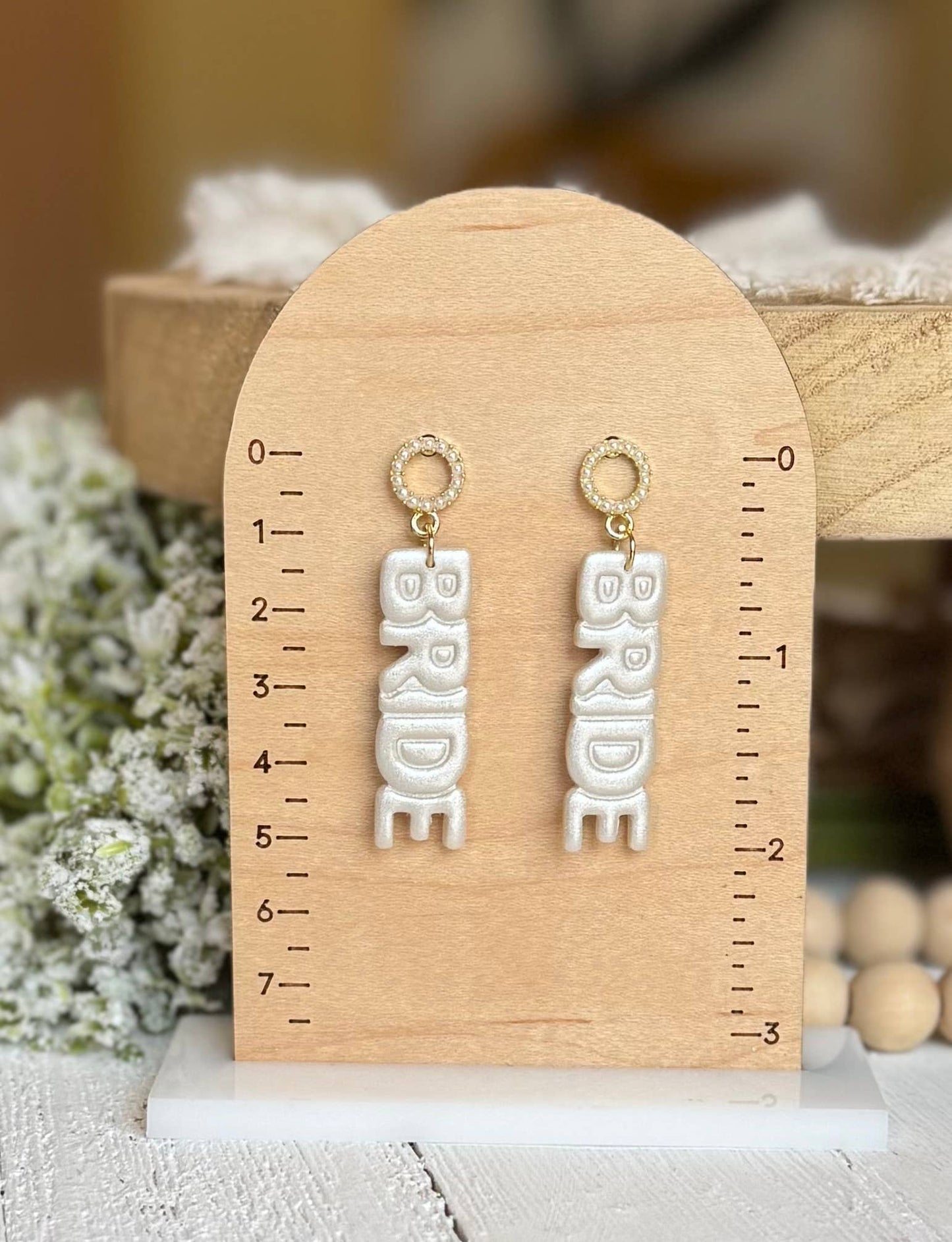 Bridal Earrings : Bow with Pearls
