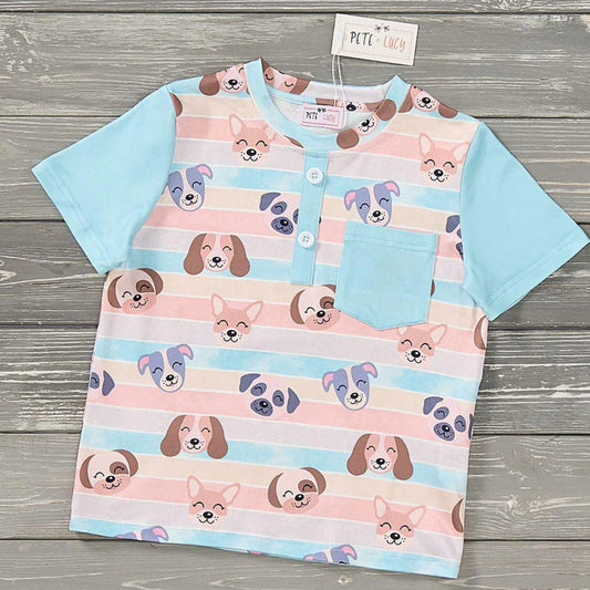Puppy Blossoms Boy’s Shirt
