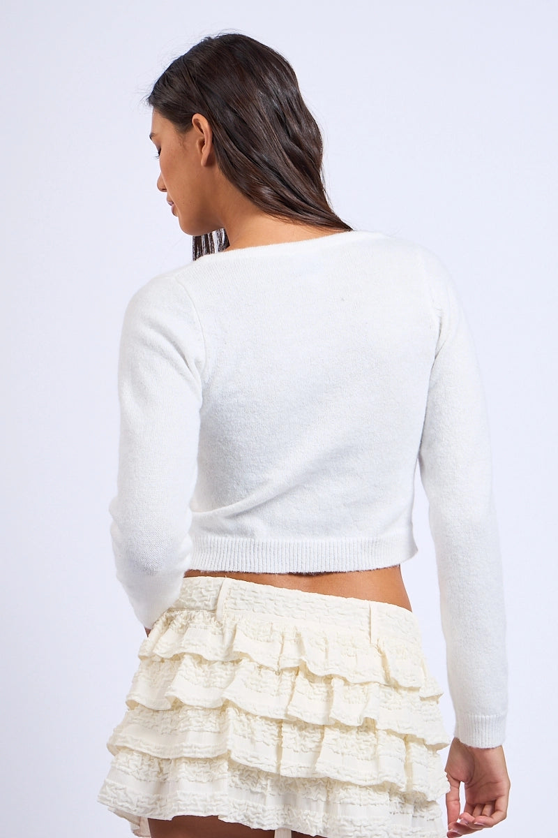 Knit Sweater Crop Top - The Season Boutique