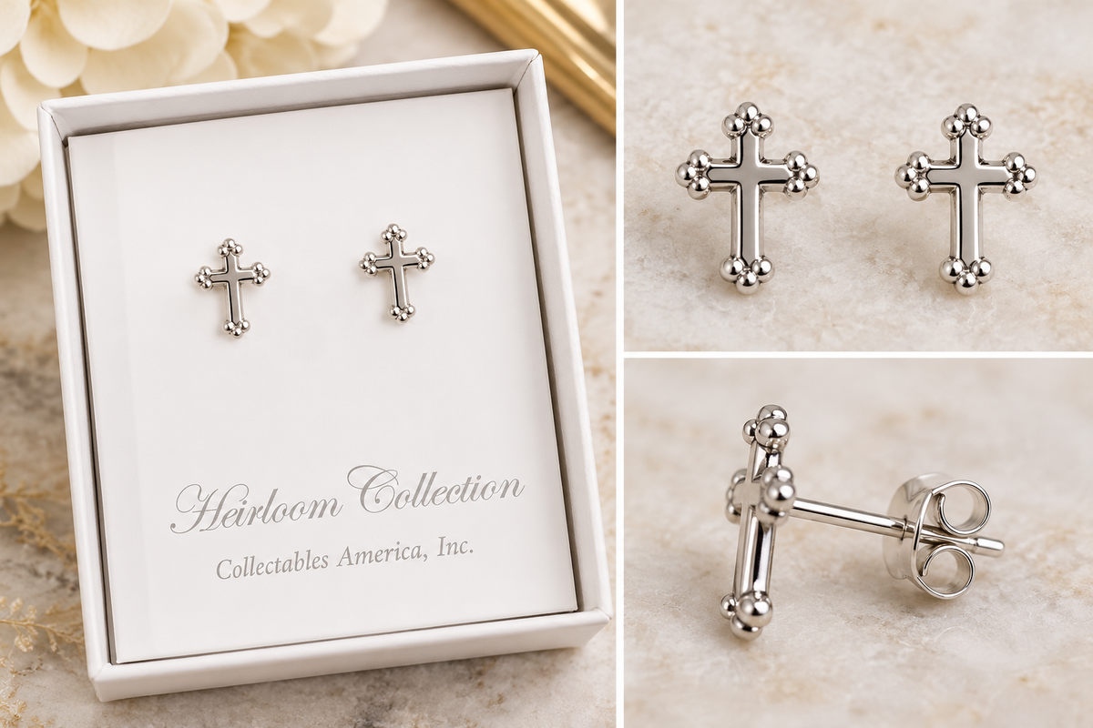 Cross Stud Earrings - The Season Boutique