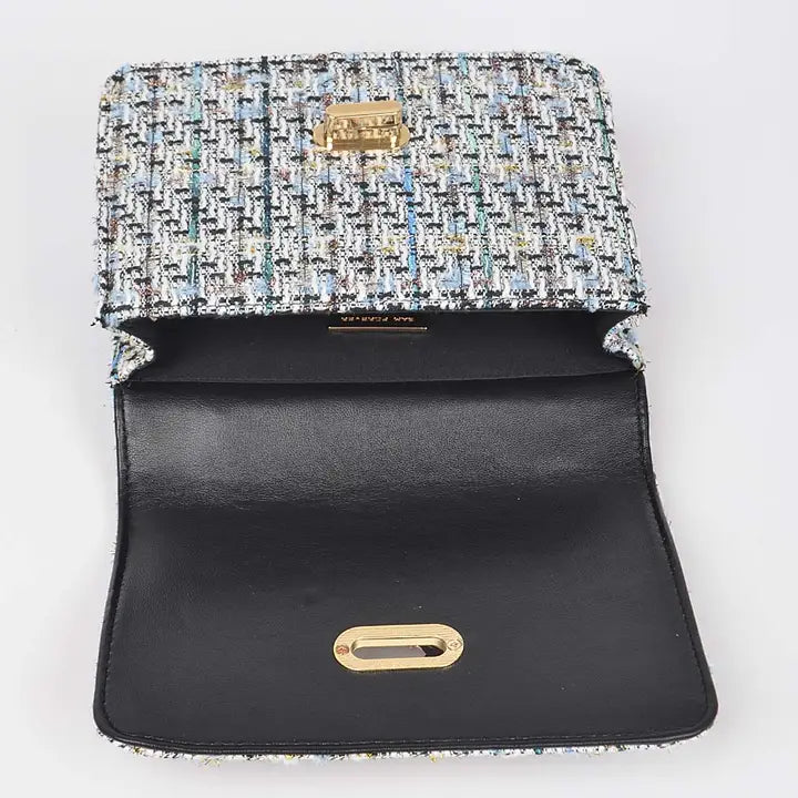 Tweed Crossbody Flap Bag