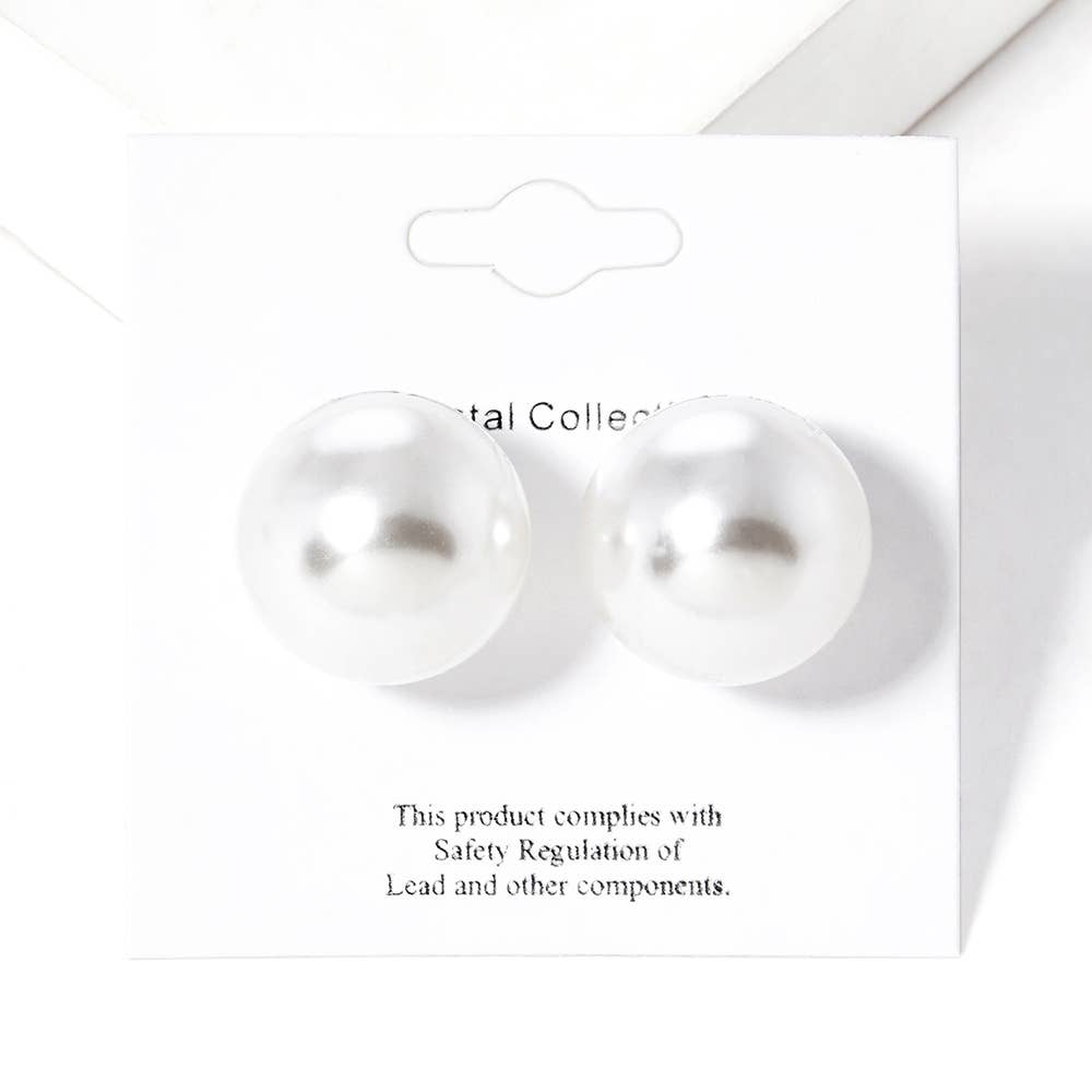 Pearl Ball Stud Earrings - The Season Boutique