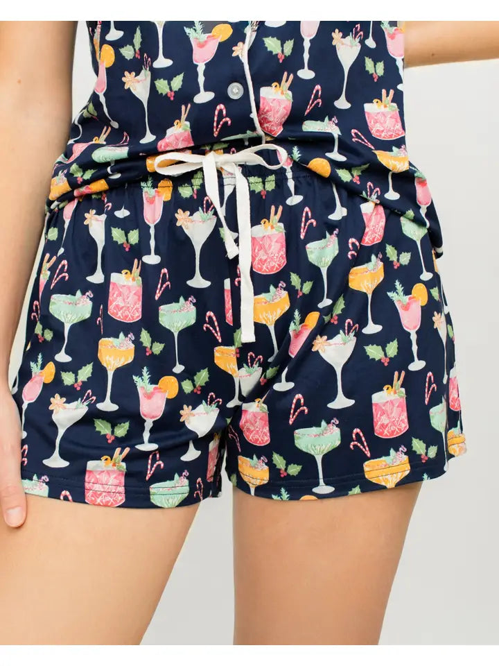 Fizz the Season Sleep Shorts Royal/Multi