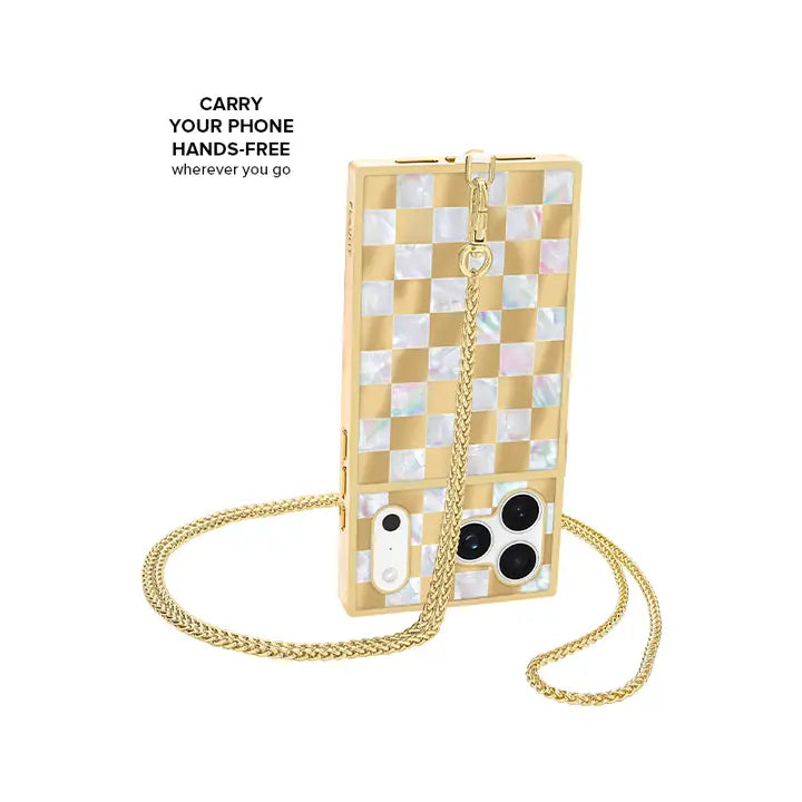 Gold Wheat Braid Chain Phone Crossbody