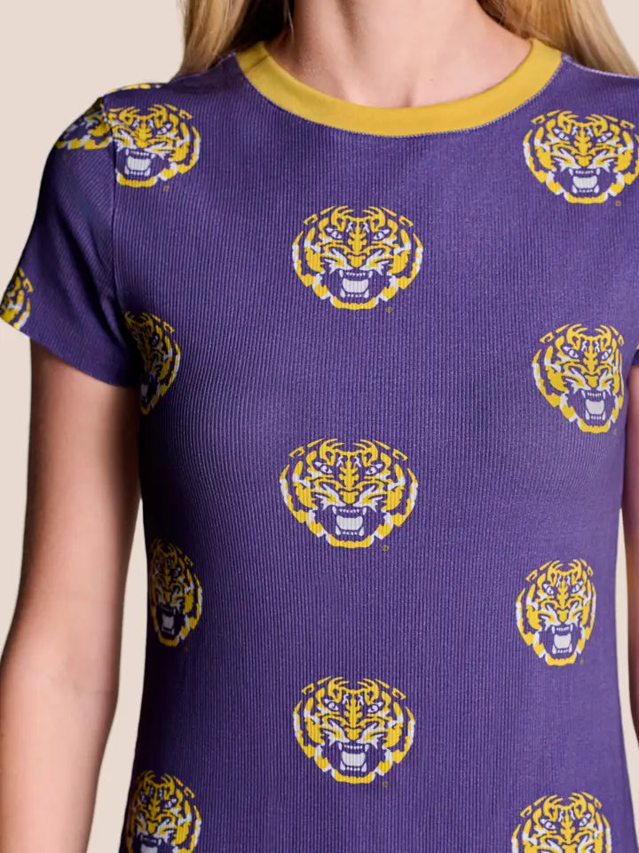The LSU Roster Ribbed Midi Dress
