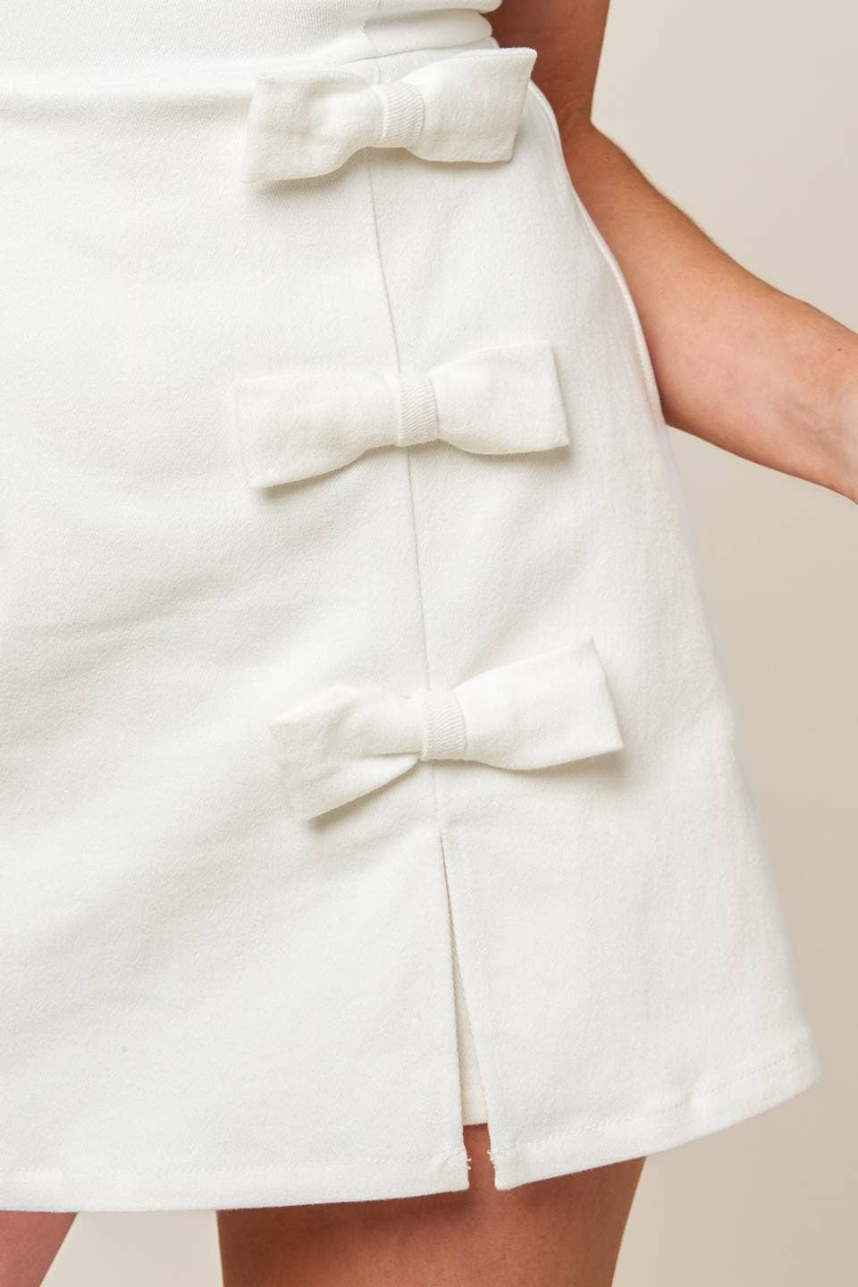 A solid woven skort romper - The Season Boutique