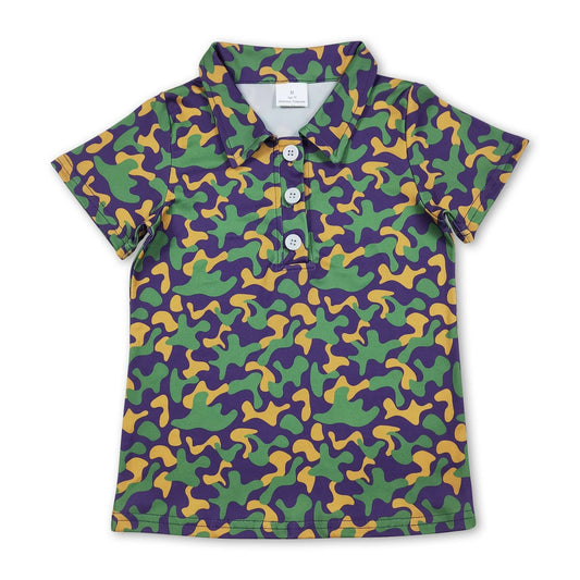 Mardi Gras Camo Top - The Season Boutique