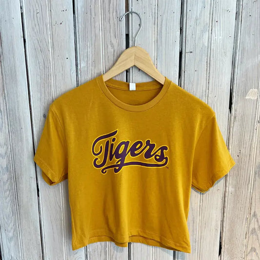 Tigers Script Crop-Antique Gold