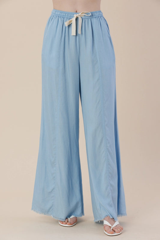 Tencel Wide-Leg Pants
