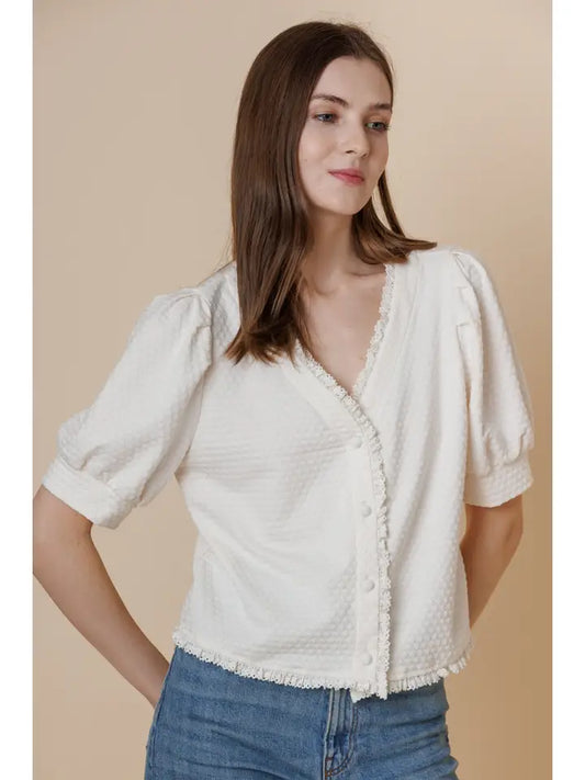 Laced Short Sleeve Shirt