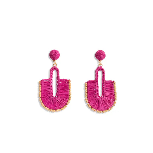 Gianna Earrings Pink 2.5"