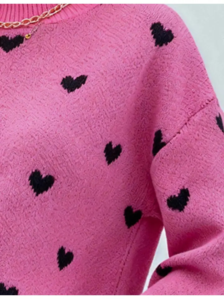 Valentine‘s Mock Neck Lantern Sweater