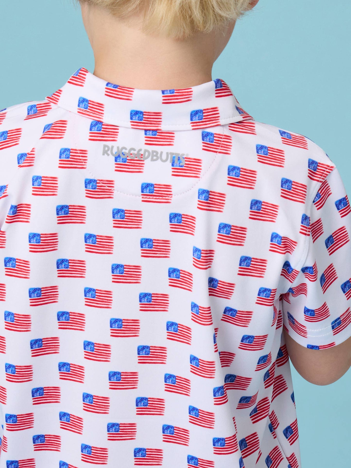 Boys Freedom Flags Performance Polo
