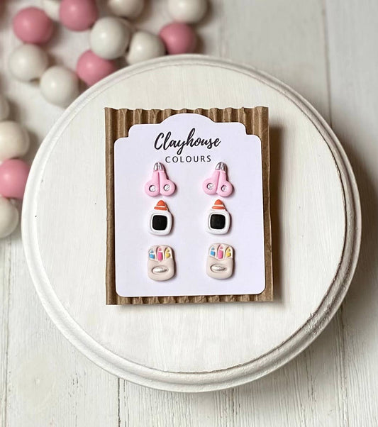 Teacher Earrings : 3 Studs