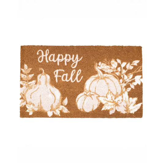 Happy Fall Toile Coir Doormat Doe/Cream 18x30