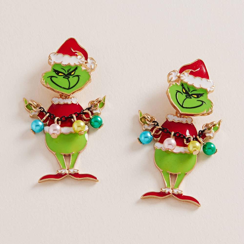 Grinch Ornament Earrings
