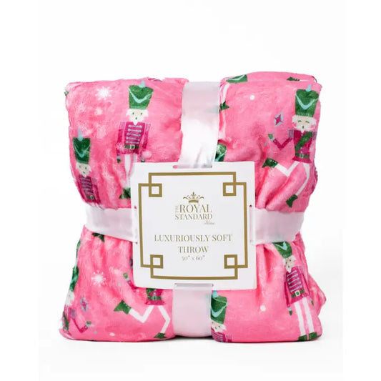 Nutcracker Cutie Throw Pink/Multi 50x60