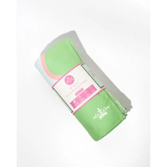 Riviera Giant Beach Towel Blue/Green/Pink 40x70