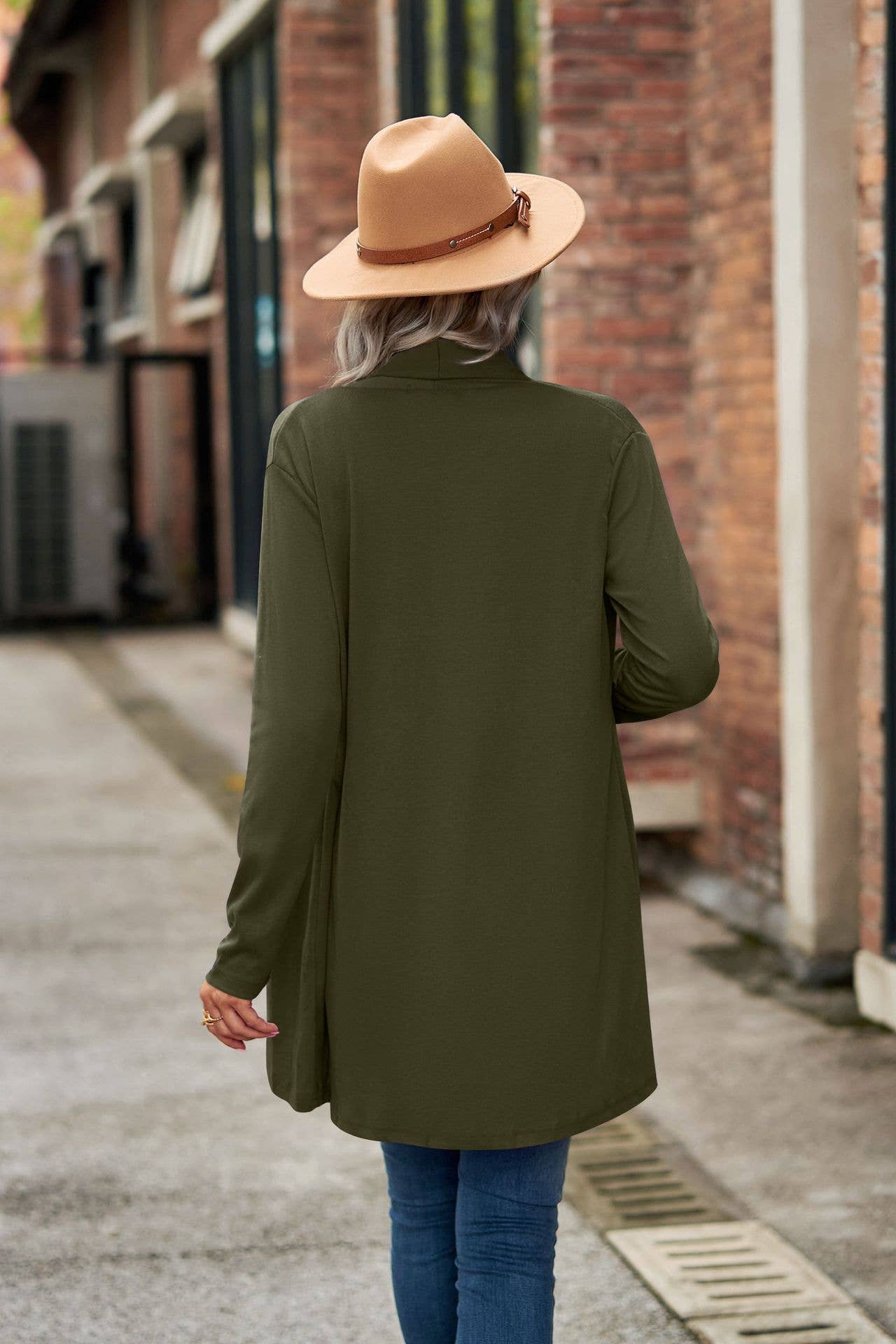 Long-sleeved loose knitted cardigan