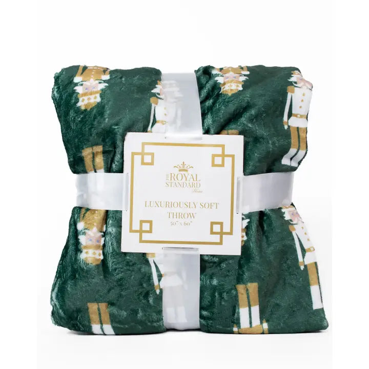 Alpine Nutcracker Throw Dark Green/Multi 50x60