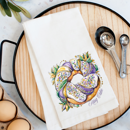 King Cake Kitchen Towel - The Season Boutique