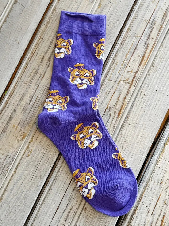 Lsu Sailor Mike Sock-Purple